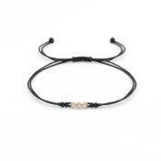 Talisa Stars Diamond Bracelet - Black String [14 Karat Gold]-5