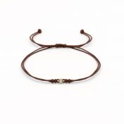 Talisa Stars Diamond Bracelet - Brown String [14 Karat Gold]-1