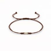 Talisa Stars Diamond Bracelet - Brown String [14 Karat Gold]-1