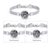 Herinneringen Cirkel Kaart Armband [Sterling Zilver]