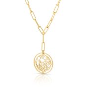 Styled Precious Spot Map Link Chain Necklace [18K Gold Plated]
