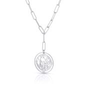 Stilvolle Beliebter Ort Halskette mit Kartenanhänger [Sterlingsilber]