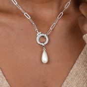 Emma Circle Link Chain Necklace [Sterling Silver] - With Name Charms