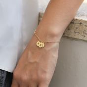 Drops of Love Initials Bracelet [18K Gold Plated]