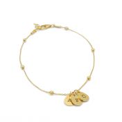 Drops of Love Initials Bracelet [18K Gold Plated]