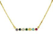 Talisa Stars Birthstone Necklace - Horizontal [18K Gold Vermeil]