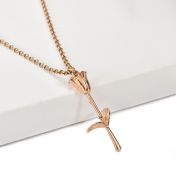 Sweet Rose Necklace [Rose Gold Plated]