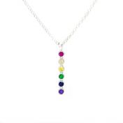 Rainbow Talisa Stars Necklace Vertical [Sterling Silver]