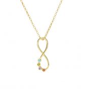 Infinity Birthstone Necklace [Gold Plated]