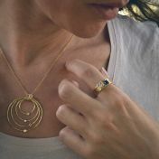 Collar Personalizado con Piedras de Nacimiento Esferas del Amor [Oro de 14K]