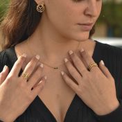 Talisa Sterne Halskette – horizontal [750er Gold Vermeil]