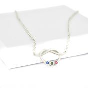 Lucky Ties Birthstone Necklace [Sterling Silver]