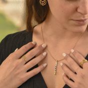 Talisa Stars Birthstone Necklace [14K Gold]