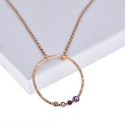 A Mother's Love Necklace Hammered [Rose Gold Plated]