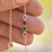 Birthstone Anklet crafted in sterling silver 925, enriched with Swarovski crystals