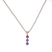 Talisa Stars Necklace Vertical [Rose Gold Plated]