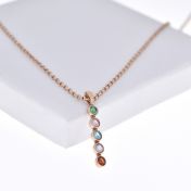 Talisa Stars Birthstone Necklace [18K Rose Gold Plated]