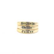 Moon Glow Name Ring [Gold Plated]
