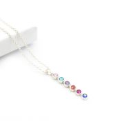 Talisa Stars Birthstone Necklace [Sterling Silver]