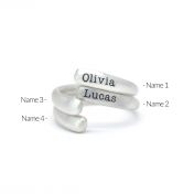 Layers of Love Ring Pair [Sterling Silver]