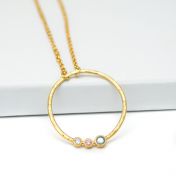 A Mother's Love Necklace Hammered [Gold Plated]