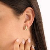 Emerald Allure Pavé Earrings [18K Gold Plated]