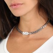 Edina Curb Chain Initials Necklace