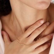 Ella Zodiac Diamond Necklace [18K Gold Plated]