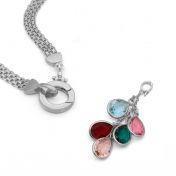 Emma Circle Birthstone Necklace [Sterling Silver]