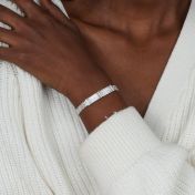 Diamond Name Bracelet with Milanese Chain [Sterling Silver]