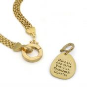 Emma Circle Name Necklace [18K Gold Plated] 