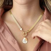 Emma Circle Name Necklace [18K Gold Vermeil] 