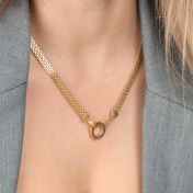 Emma Circle Necklace [18K Gold Plated] - with Zodiac Signs