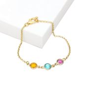 Enchanted Charms Birthstone Anklet [18K Gold Plated]