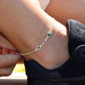 Enchanted Charms Birthstone Anklet [18K Gold Plated]