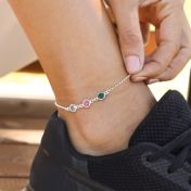 Enchanted Charms Birthstone Anklet [Sterling Silver]
