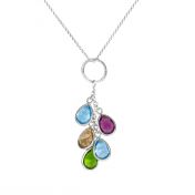 Enchanted Circle Birthstone Necklace [Sterling Silver]