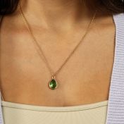 Enchanted Drop Layered Birthstone Necklace [Gold Plated]