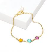 Enchanted Charms Birthstone Bracelet [Gold Plated]