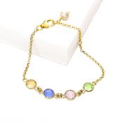 Enchanted Charms Birthstone Bracelet [Gold Plated]