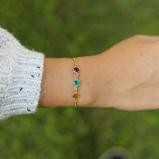 Enchanted Charms Birthstone Bracelet [Gold Plated]
