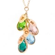 Enchanted Rain Initials Necklace [Rose Gold Plated]