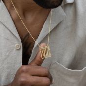 Essentiële Vlekken Kaart Ketting - 18K Goud Vermeil