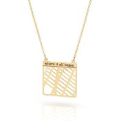 Essentiële Vlekken Kaart Ketting - 18K Goud Vermeil