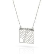 Essential Spot Map Necklace - Sterling Silver