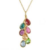 Enchanted Rain Birthstone Necklace [18K Gold Plated]