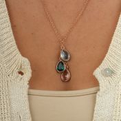 Enchanted Rain Birthstone Necklace [18K Rose Gold Plated]