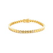 Bracelet à Initiales Mia Tennis Hexagone avec Diamants [Vermeil 18ct]