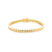 Bracelet à Initiales Mia Tennis Hexagone avec Diamants [Vermeil 18ct]