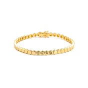 Bracelet à Initiales Mia Tennis Hexagone [Vermeil 18ct]